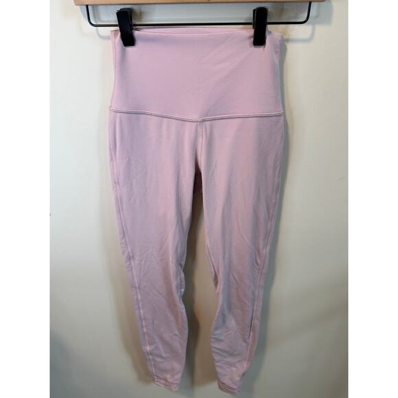 Lululemon Align High‑Rise Pant 28” Nulu Size 2 Pink Peony - Picture 8 of 9